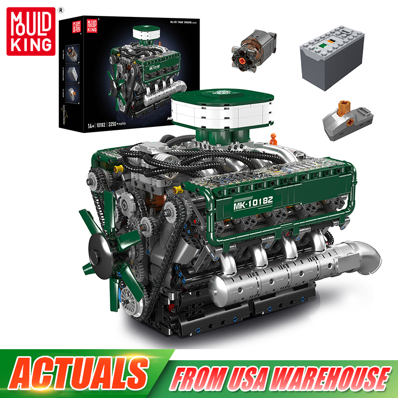 モールドキング 10182 テクニカルエンジントイズ 電動V - Model Kit Engine のレビューと価格