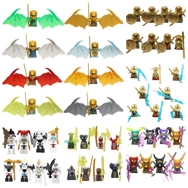 104ピース忍者組み立てブロック人形セット、組み立て式ロール - Model Kit Fantasy のレビューと価格