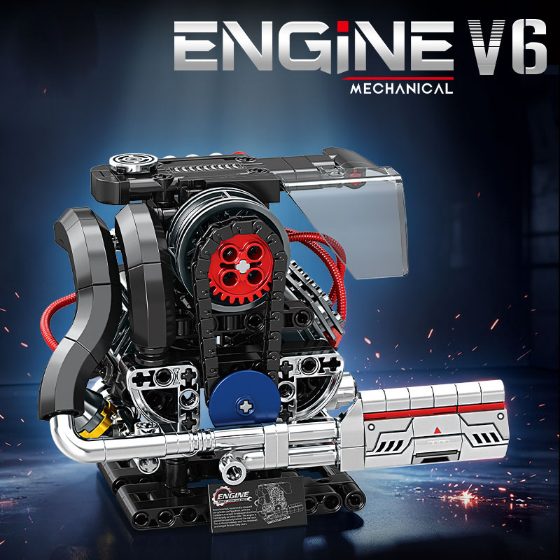 V8エンジンとボクサー型6気筒エンジンの組み立てブロックセッ - Model Kit Engine のレビューと価格